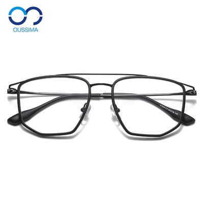 双梁痞帅透明框痞帅飞行员近视镜