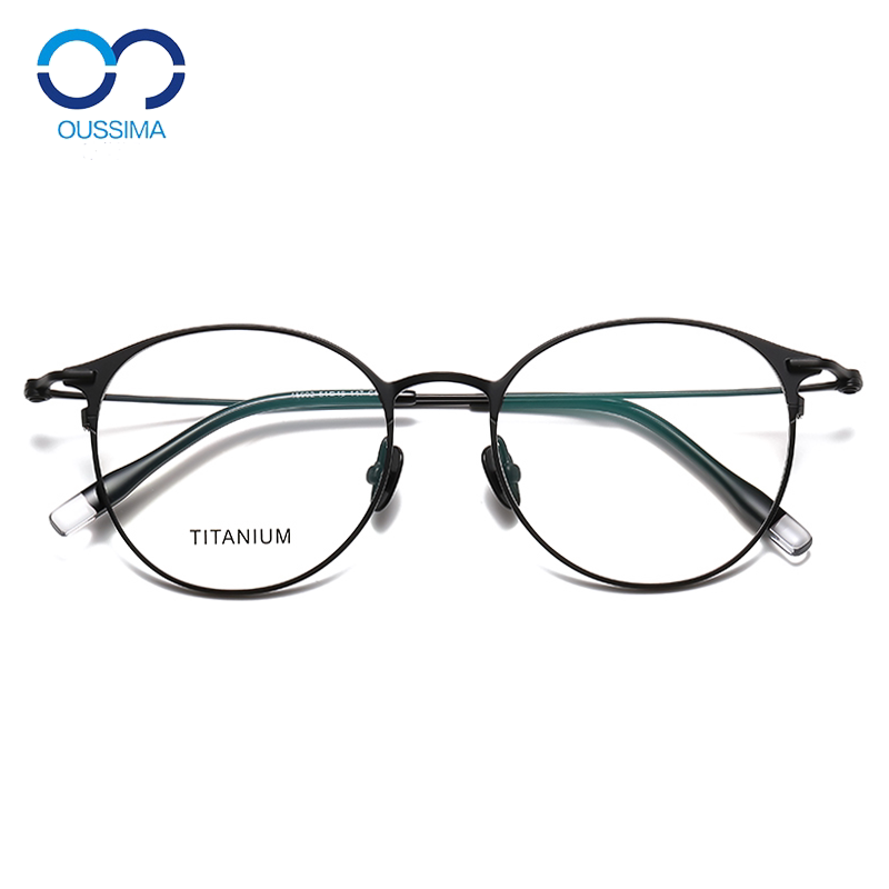 近视眼镜女超轻纯钛可配度数素颜高级感眼睛框方圆脸平光散光黑框