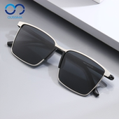 复古太阳眼镜男开车驾驶专用偏光墨镜防紫外线方框新款 金属太阳镜