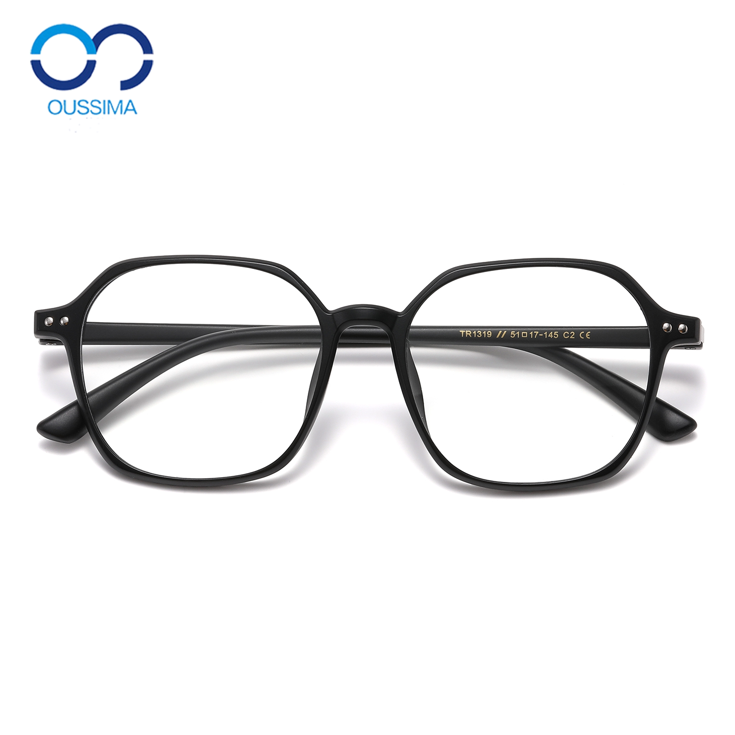 超轻TR90近视眼镜框男文艺学生防蓝光平光镜女素颜多边形眼睛镜架