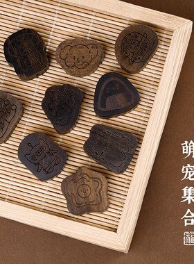 黑檀木雕通孔隔珠DIY手链配件