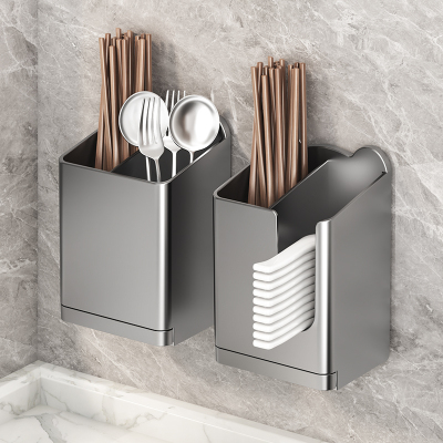 厨房沥水筷子筒免打孔筷子架筷勺