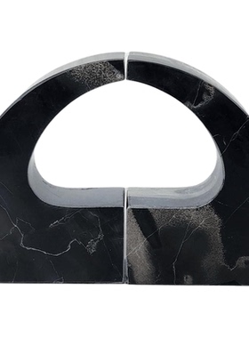 现代极简轻奢大理石书档书靠摆件