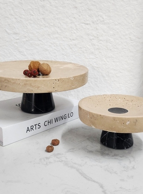 现代轻奢天然大理石托盘