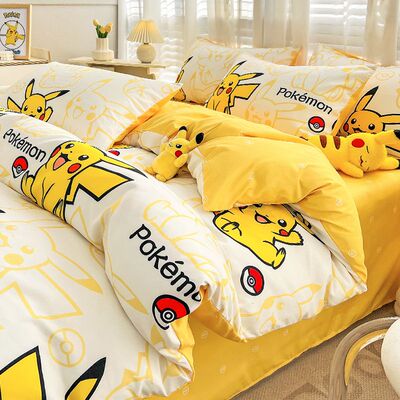 100%纯棉床单皮卡丘全棉四件套