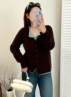 乃粒23580大码女装假两件女上衣麻花毛衣2025冬款胖mm宽松针织衫