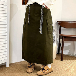 乃粒NQ1365大码女装百搭直筒裙宽松遮胯半身裙25冬胖mm休闲工装裙