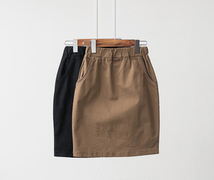 简约半身裙大码 秋季 百搭时尚 韩版 a字百搭小黑裙子 短裙女2026新款