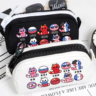 countryhumans ch国拟 瓷俄美法英 五常周边大容量收纳笔袋文具盒