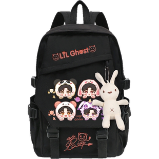 小鬼王琳凯明星同款应援周边Lil Ghost AKA中学生书包背包双肩包