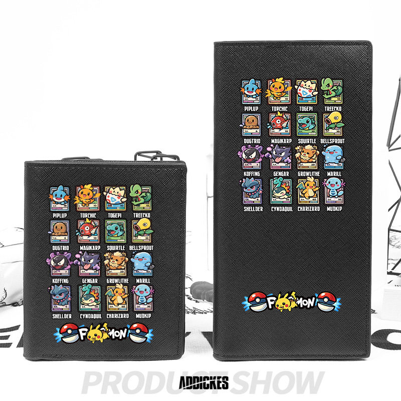 口袋妖怪 动漫 周边 游戏 二次元 男生钱包卡包二合一短款 可达鸭