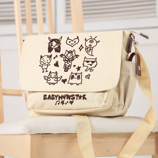 babymonster周边同人RAMI宝怪粉丝应援礼物单肩斜挎书包学生补课