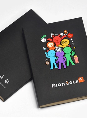 火柴人Alan Becker 动漫AB柴五色组二次元 笔记本记事簿 红黄周边