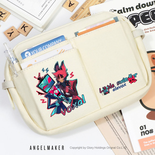 地狱客栈动漫周边沃克斯阿拉斯托voxal电鹿cp同人谷子吧唧文具袋二次元收纳包大容量帆布笔袋初高中小学生