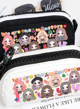 babymonster周边同人RAMI 宝怪粉丝应援同款礼物大容量笔袋文具袋