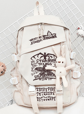StrangerThings美剧怪奇物语周边菊花怪魔王女学生书包双肩包背包