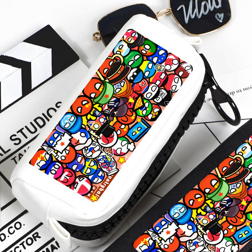 波兰球国家球团子CH周边文具笔袋