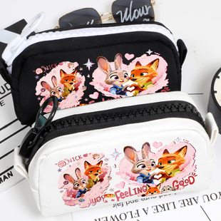 疯狂动物城联名周边二次元 动漫尼克朱迪可爱卡通大容量文具盒笔袋