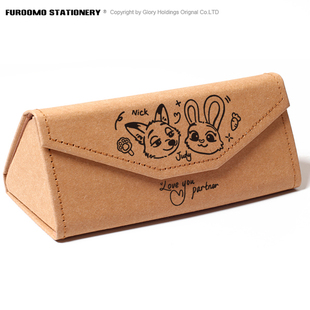 疯狂动物城周边兔朱迪尼克狐同人谷子卡通高颜值学生眼镜文具笔盒