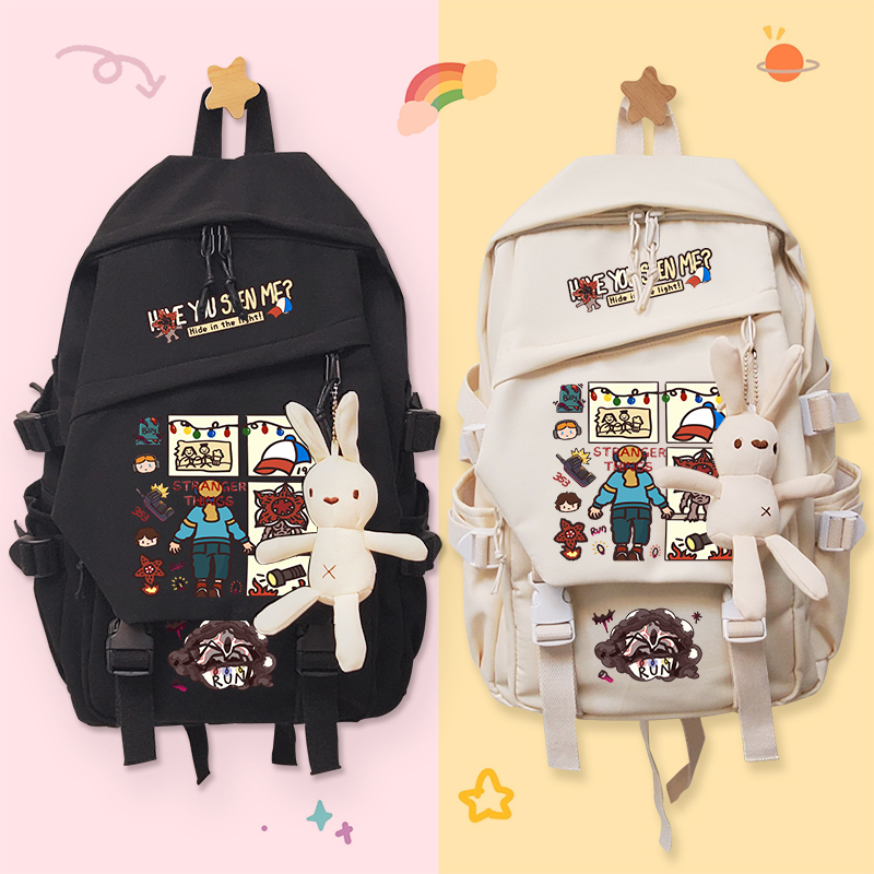 美剧怪奇物语周边礼物女学生书包