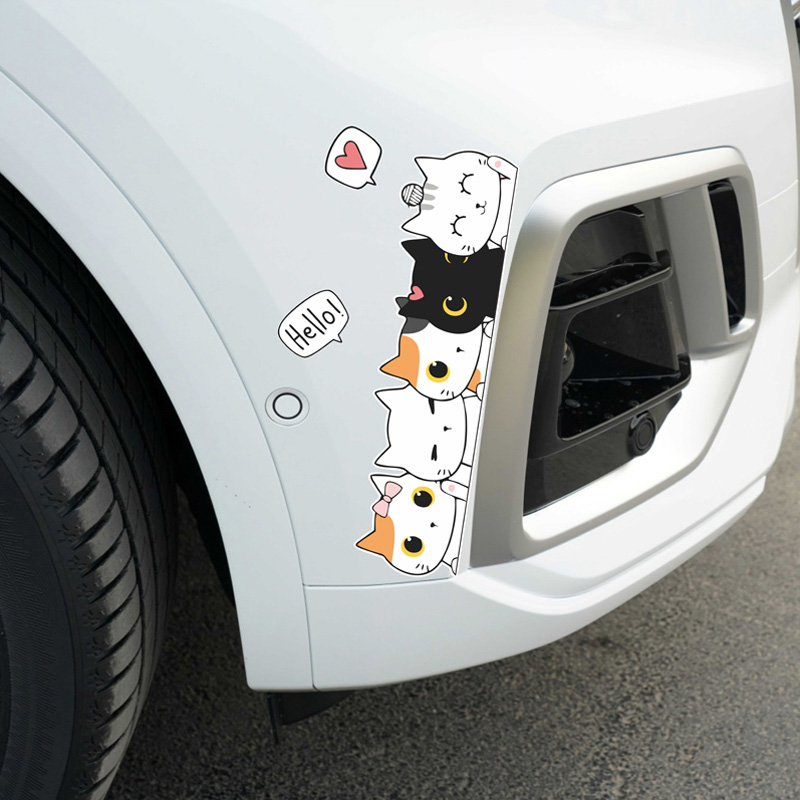 车头车尾遮盖汽车贴纸长条前杠车身车门刮痕贴画保险杠防水贴