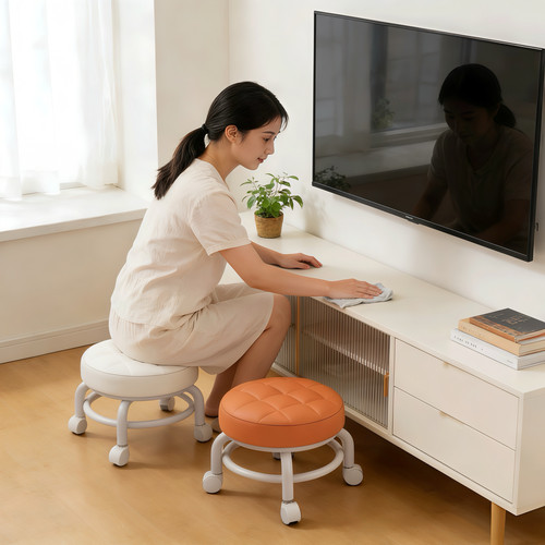 万向轮小凳子可移动儿童滑轮圆凳