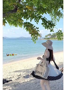 苏黎小赫本 法式复古波点抹胸连衣裙女春夏纯欲网纱短裙