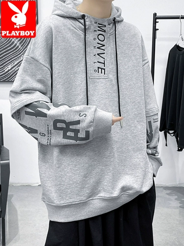 Playboy, Tide, демисезонная толстовка с капюшоном, комплект, куртка, балахон, подходит для подростков