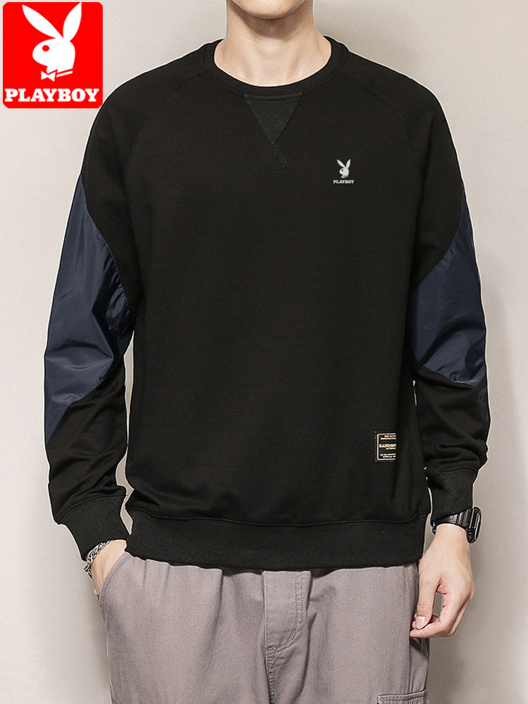 남성용 PLAYBOY 라운드 넥 스웨트 셔츠 2023 새로운 봄 가을 청소년 학생 후드 의류 트렌디 브랜드 INS