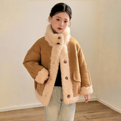 全羊毛皮毛一体儿童双面穿外套