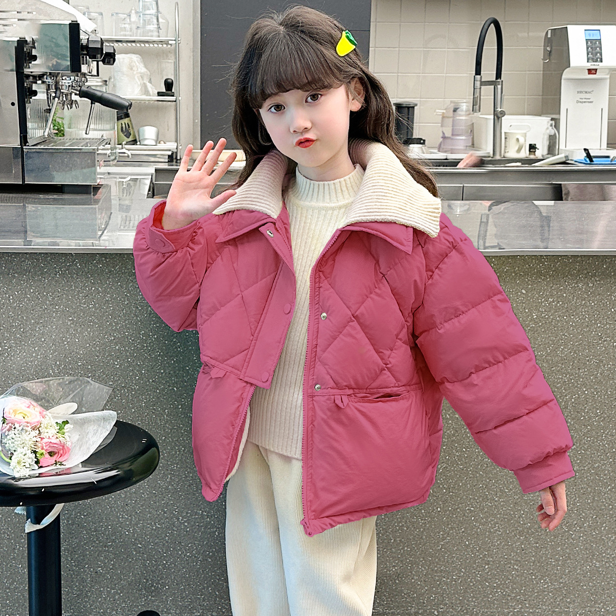 女童棉服2025新款儿童加绒