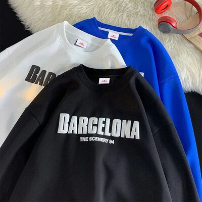 圆领卫衣秋冬情侣款潮牌男女韩版