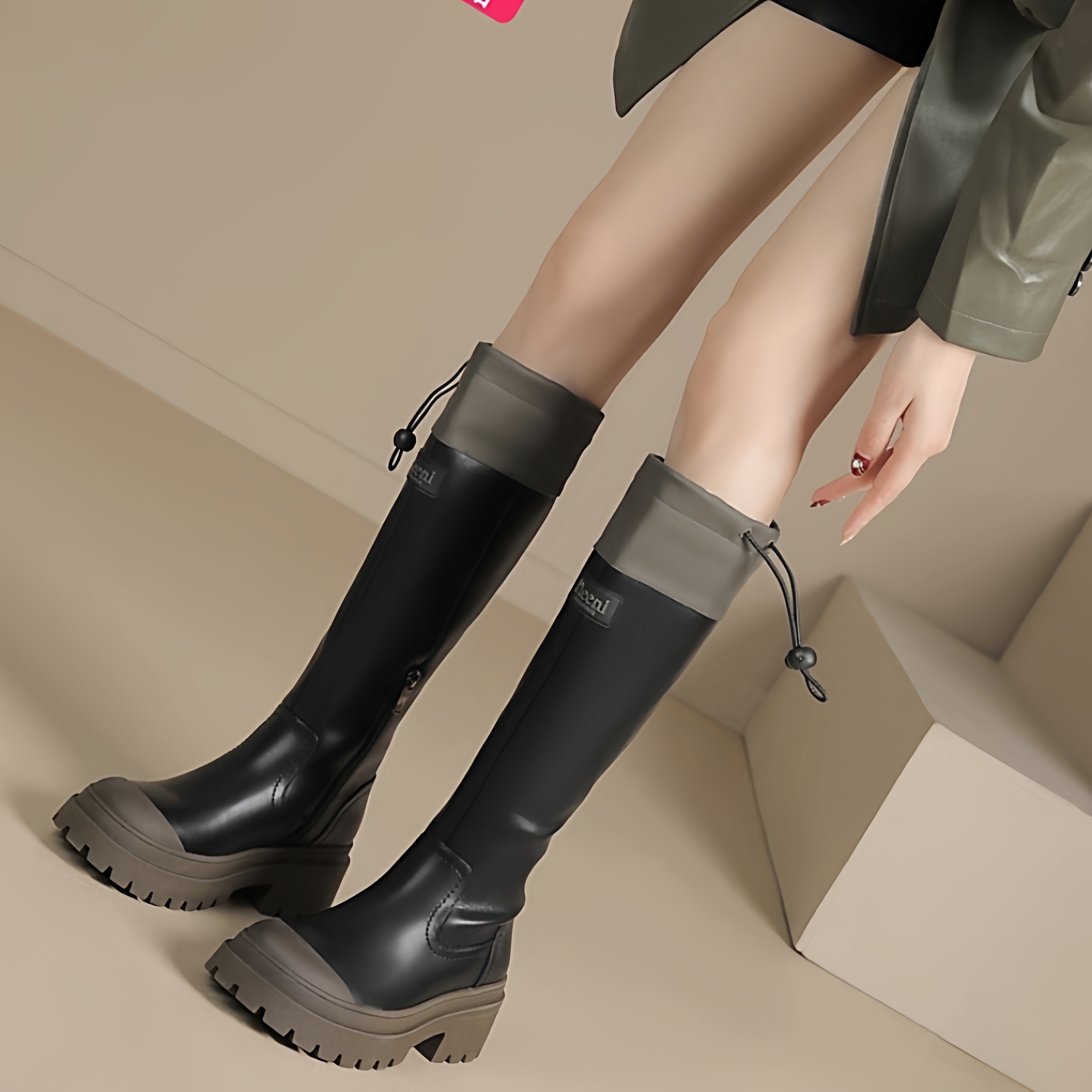 卓诗尼秋冬长靴长筒靴显瘦