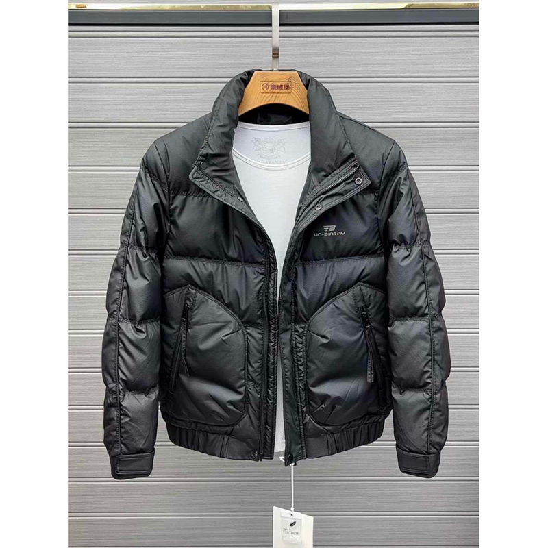 冬季短款男士立领羽绒服