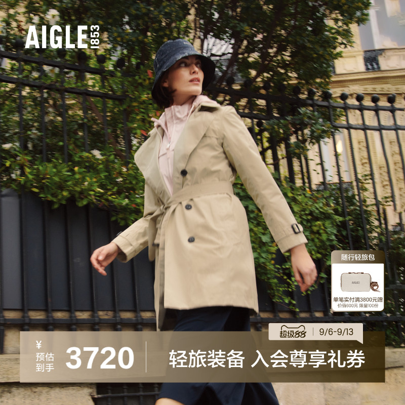AIGLE艾高防风防水风衣女士图片