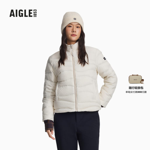 艾高新款羽绒服防泼水白鹅绒外套
