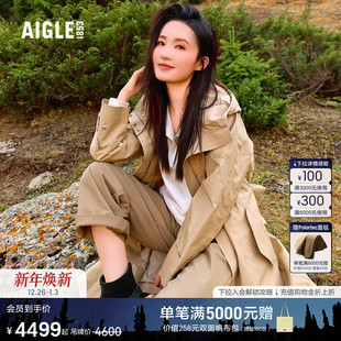 TEX风衣夹克25年冬季 AIGLE艾高女士外套GORE 新品 李沁同款