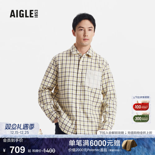 AIGLE艾高衬衫格纹男士