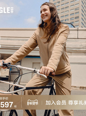 AIGLE艾高女士外套全拉链抓绒衣Polartec200户外休闲保暖上衣BO99