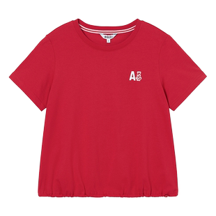 AIGLE艾高夏秋季抗菌DFT运动休闲速干短袖吸湿T恤女士白色上衣