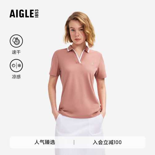 艾高女士短袖T恤速干凉感polo衫
