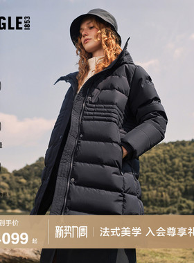 AIGLE艾高羽绒服鹅绒女士GORE-TEX防风长款冬季外套户外保暖BP20