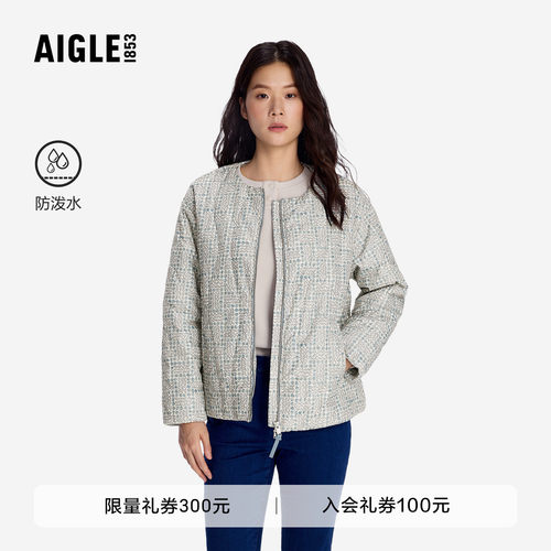 艾高新款棉服外套印花户外防泼水