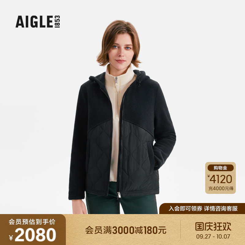 AIGLE艾高加厚保暖抓绒衣女