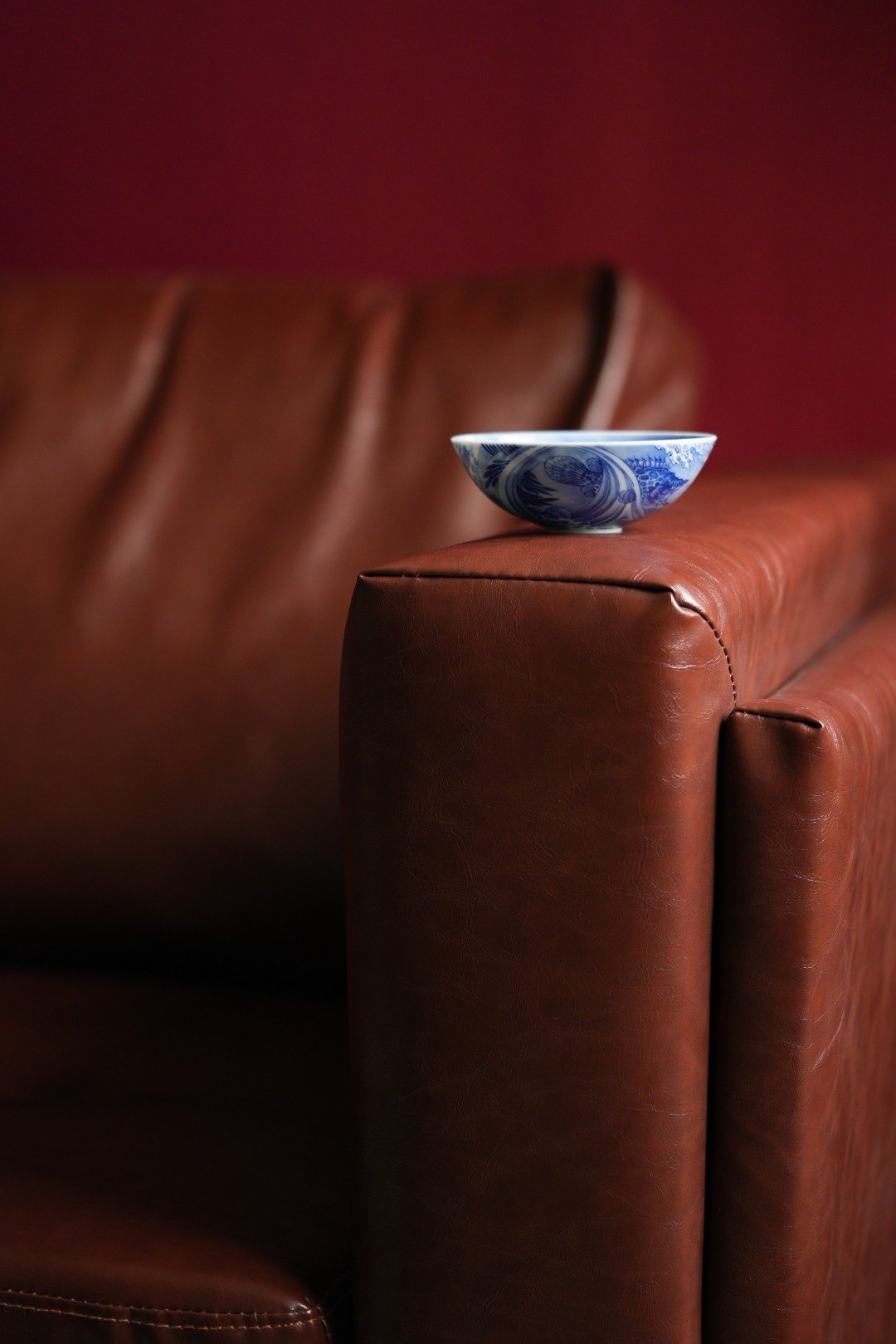 景德镇手作艺林堂誌青花鳜鱼卧足杯14000