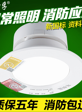温特孚led消防应急筒灯室内停电强起照明灯家用嵌入式一体化射灯