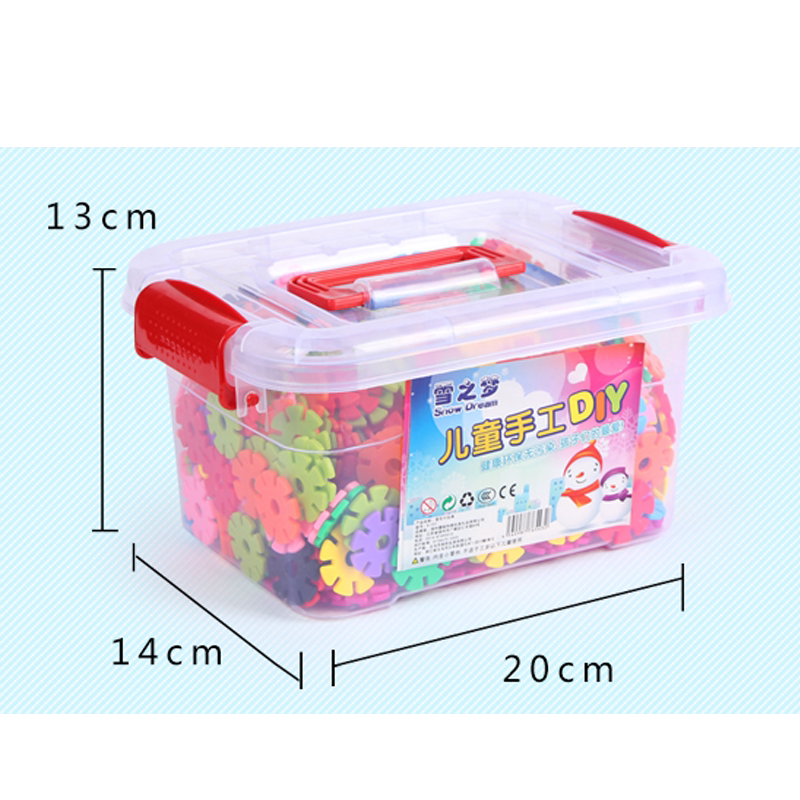 13色收纳箱桶装1000雪花片桌面