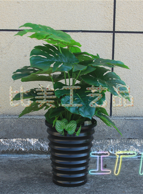 仿真植物绿植滴水观音红掌假树花草绿色环保/大客厅办公室酒店家