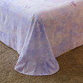 通用紫色 床单单件纯棉100全棉2025新款 四季 被单枕套三件套高级感