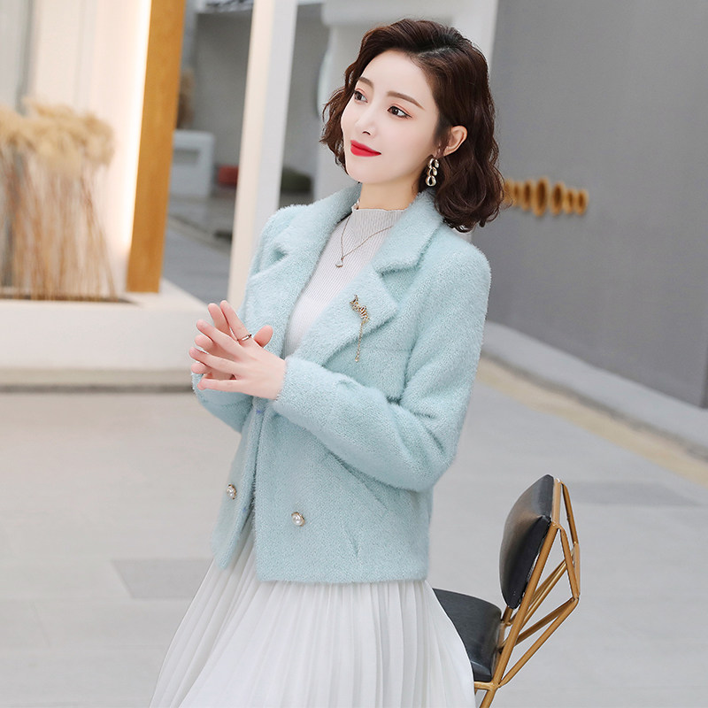 短款毛呢外套女2020新款韩版秋冬季加厚气质妮子修身百搭呢子大衣